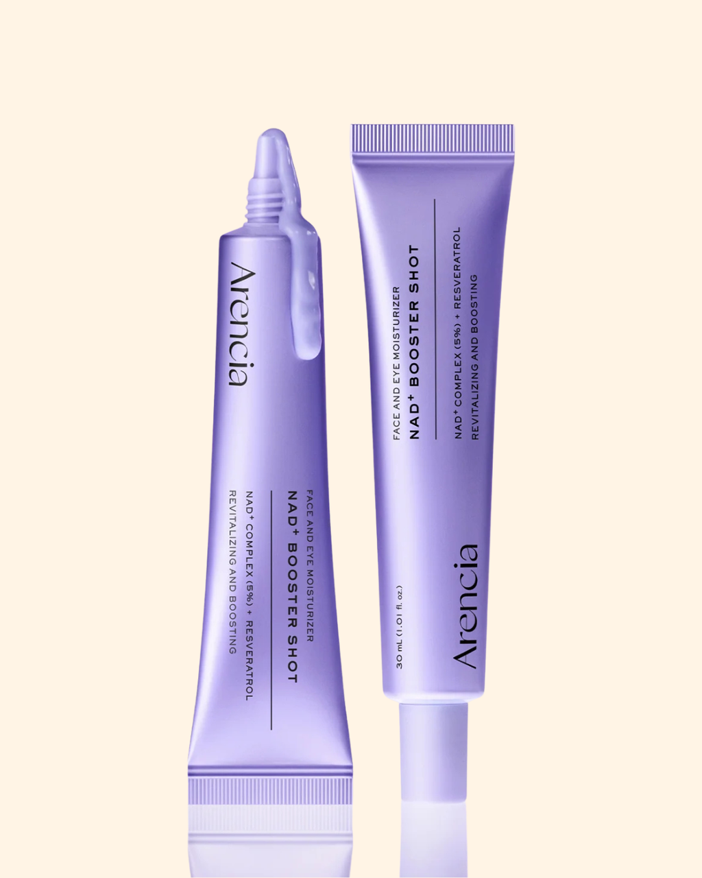 Arencia NAD+ Booster Shot | Hidratante para rostro y contorno de ojos · 30 ml
