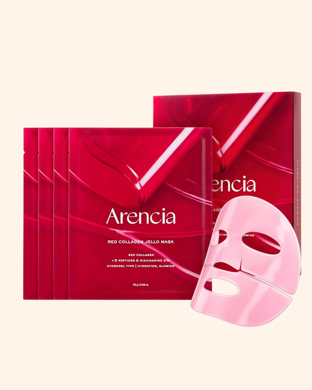 Arencia Red Collagen Jello Mask para Piel Jugosa y Glow Instantáneo en Puerto Rico